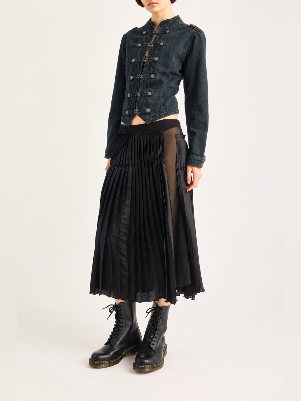 Dr. Martens 1490 Smooth Leather 10 Eyelet Mid Calf Boots